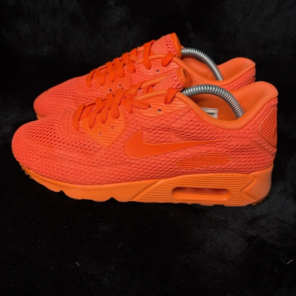 Nike Air Max 90 Ultra Breathe 725222-800 Mens 9 Running Shoes Orange Sneaker